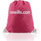 Pink and white oneills.com gym string bag from O'Neills.