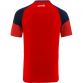 Red men's t-shirt with crew neck and stripes on sleeves by O’Neills.