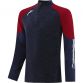Marine Men's brushed half zip top with zip pockets and stripes on sleeves by O’Neills.