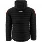 Men's Black Down GAA Hooded Padded Jacket with Zip Pockets and County Crest by O’Neills.