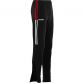 Black Kid's Derry GAA Peak Brushed Skinny Tracksuit Bottoms with the County Crest and Zip Pockets by O’Neills.