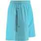 Blue kids’ sports shorts with pockets and Dark Grey stripes on the sides by O’Neills.