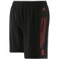 Black kid’s gym shorts with pockets and Red stripes on the sides by O’Neills.
