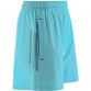 Blue kids’ sports shorts with pockets and colour Dark Grey on the sides by O’Neills.
