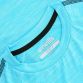 Blue Women's t-shirt with Dark Grey stripe detail on the shoulders by O’Neills.