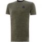 Green men’s training t-shirt with stripe detail on the shoulders by O’Neills.