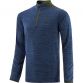 Marine kids' half zip training top with stripe detail on the shoulders and thumbholes on the sleeves by O’Neills.