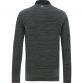 Black men’s half zip training top with stripe detail on the shoulders and thumbholes on the sleeves by O’Neills.
