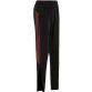 Black Kid's skinny tracksuit bottoms with zip pockets and Red stripes on the side by O’Neills.
