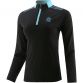 Dark Grey Women's brushed half zip top with zip pockets and stripes on the shoulders by O’Neills.