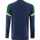navy, green and silver men's sweatshirt with a crew neck and 2 horizontal stripes from O'Neills