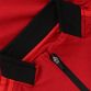 Men's Portland 2 Stripe Brushed Half Zip Top Red / Black / Red
