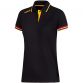 Women's Portugal Cotton Polo Shirt Black / Maroon / Amber