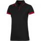 Women's Portugal Cotton Polo Shirt Black / Red