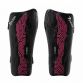 Black and Pink Precision Origin.0 Strap Shin Guards with lightweight outer shell from O'Neills.