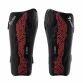 Black and Red Precision Origin.0 Strap Shin Guards with lightweight high impact PP outer shell from O'Neills.