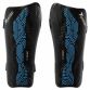 Black and blue Precision Origin.0 Strap Shin Guards with lightweight high impact PP outer shell from O'Neills.