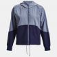Purple and Navy Under Armour Women's Women's Woven Full Zip Jacket, with Open hand pockets from O'Neills.