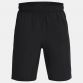 Black/Blue Under Armour Kids' Woven Graphic Shorts with Open hand pockets from O'Neills.
