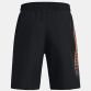 Black Under Armour Kids' Woven Graphic Shorts, with Open hand pockets from O'Neill's.