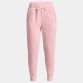 Pale Pink Under Armour Kids' Rival Fleece EM Joggers, with Open hand pockets from O'Neills.
