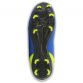 Python Firm Ground Laced Football Boots Junior Royal / Flo Yellow
