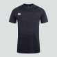 Black men's Canterbury seamless gym t-shirt with short sleeves and white CCC logo on right chest from O'Neills.