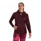 Burgandy Canterbury women's overhead hoodie with pink CCC logo and front pouch pocket from O'Neills.