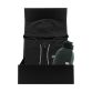 Men’s Winter Warmer Gift Box with a Black Quantum Full Zip Hoodie and Green Arc Bobble hat packaged in a gift box by O’Neills.