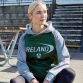 Green and grey unisex Lansdowne Ireland hoodie with embroidered shamrock crest and front kangaroo pocket from O'Neills.