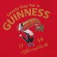 Red Guinness Men's Lovely Day For A Guinness T-Shirt, which features the famous toucan from O'Neill's.