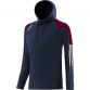 Men's Marine Reno Pullover Fleece Hoodie with zip pockets and stripes on lower arms by O’Neills.