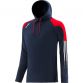 Men's Marine Template Reno Pullover Fleece Hoodie with zip pockets and stripes on lower arms by O’Neills.