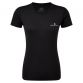 Black women's running t-shirt with crew neck and short sleeves from O'Neills.
