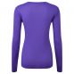 Purple Ronhill women's long sleeve running top with green logo on left chest from O'Neills.