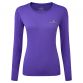 Purple Ronhill women's long sleeve running top with green logo on left chest from O'Neills.