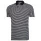 Men's Rimini Striped Polo Shirt Black / Silver