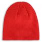 Red ribbed beanie hat by O'Neills.