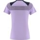 Purple Women's Donegal GAA T-Shirt with county crest and stripes on the sleeves by O’Neills. 