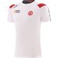 White Men's Tyrone GAA T-Shirt with county crest and stripes on the sleeves by O’Neills. 