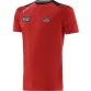 Red Men's Cork GAA T-Shirt with county crest and stripes on the sleeves by O’Neills. 