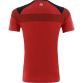 Red Men's Cork GAA T-Shirt with county crest and stripes on the sleeves by O’Neills. 