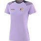 Purple Women's Kilkenny GAA T-Shirt with county crest and stripes on the sleeves by O’Neills. 