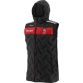 Black Kids' Derry GAA Rockway Hooded Padded Gilet with Hood and Zip Pockets by O’Neills.