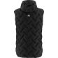 Black Kids' Derry GAA Rockway Hooded Padded Gilet with Hood and Zip Pockets by O’Neills.