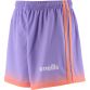 Purple Rosie Girls Shorts with Orange stripes and fade detail by O’Neills