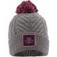 Grey and pink Dublin GAA Ruby Bobble Hat Grey with county crest by O’Neills.