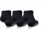 Under Armour HeatGear No Show Socks 3 Pack Black / Steel
