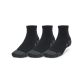 Black Under Armour UA Performance Tech 3-Pack Quarter Socks from O'Neill's.