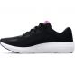 black and pink Under Armour kids' running shoes with a lightweight mesh upper from O'Neills